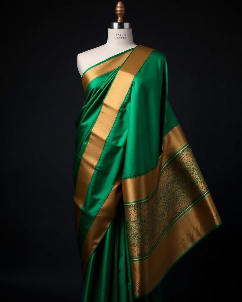 Emerald Kanjivaram Drape